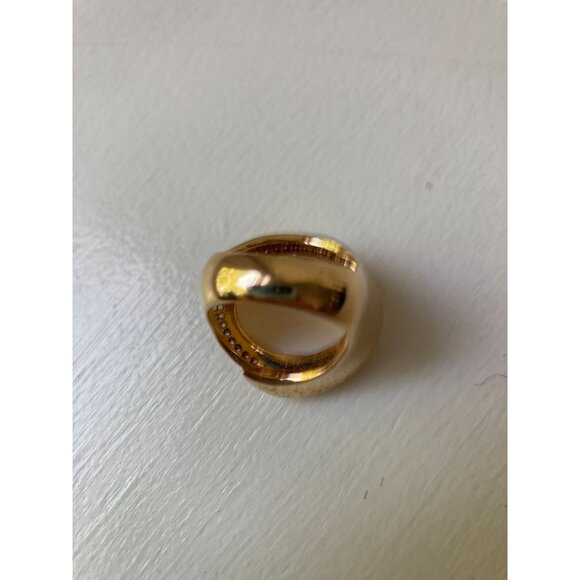 Bruna White Stone Signet Ring Statement Swirl Sz 6 3/4 - Picture 5 of 8